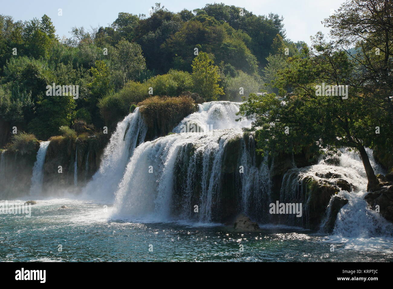 krka waterfalls in croatia Stock Photo