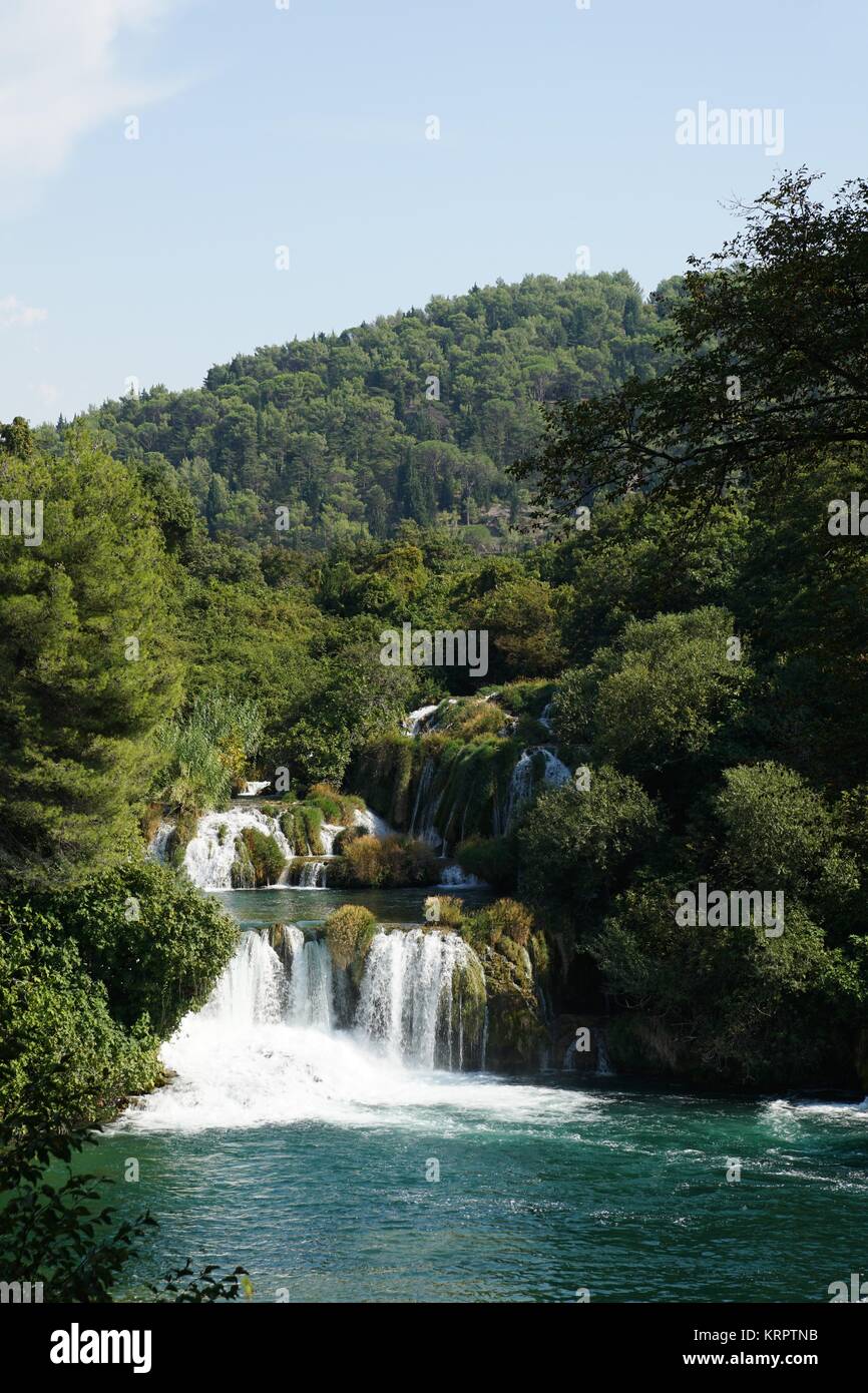 krka waterfalls in croatia Stock Photo
