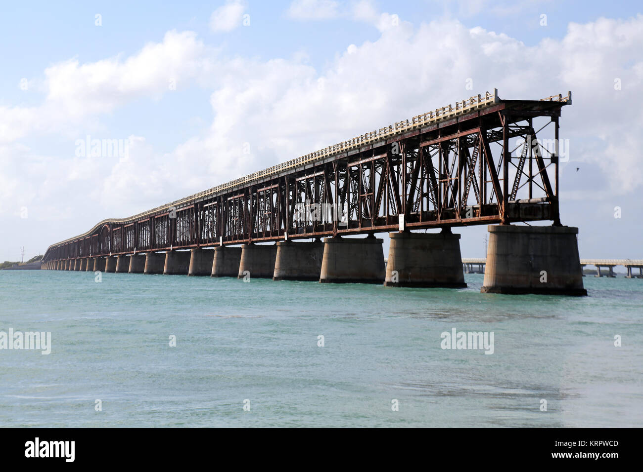 Old Bahia Honda Railroad Bridge, Bahia Honda Key, FL, USA Stock Photo