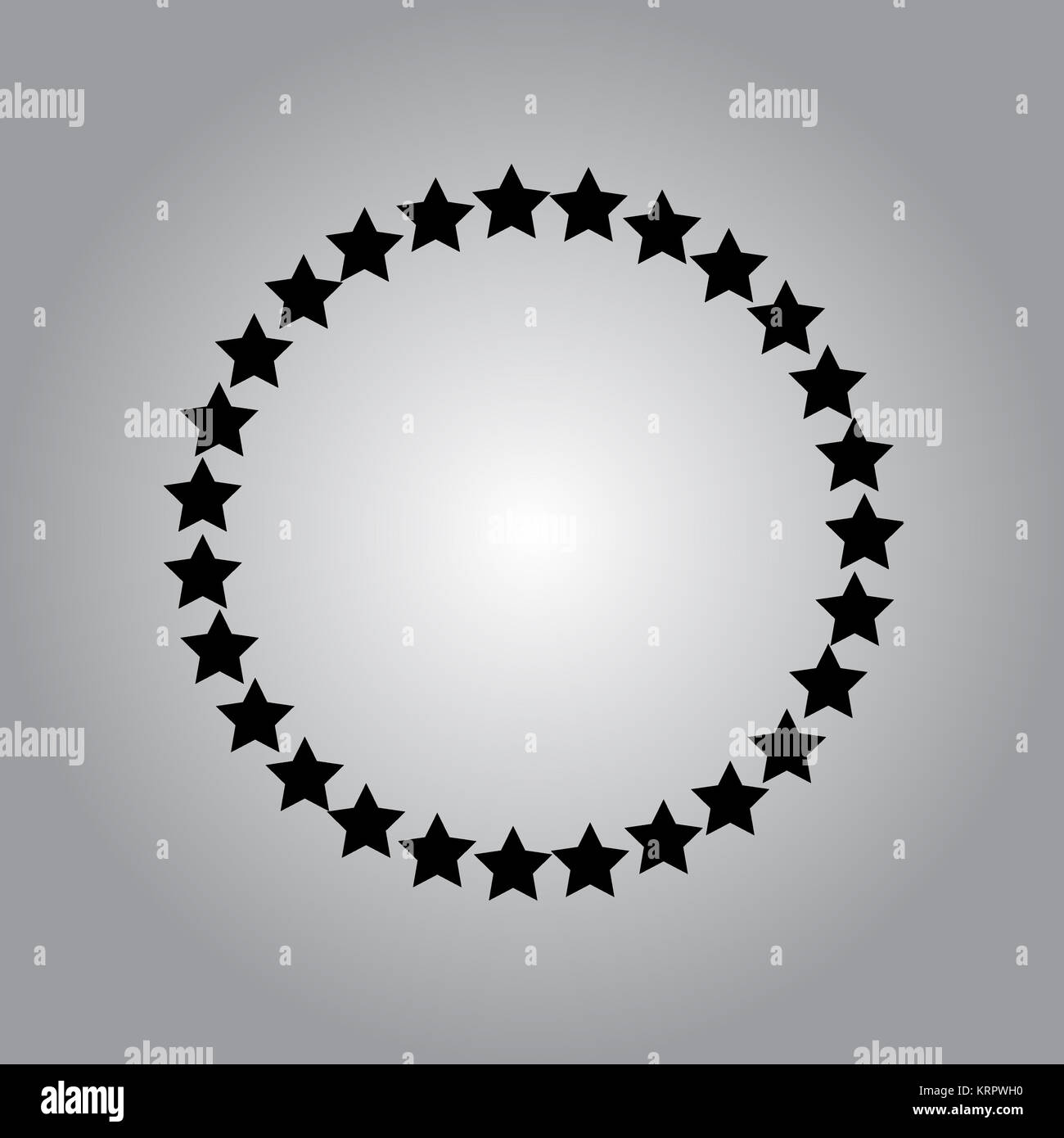 Stars rounded icon in a flat design in black color Stock Photo - Alamy