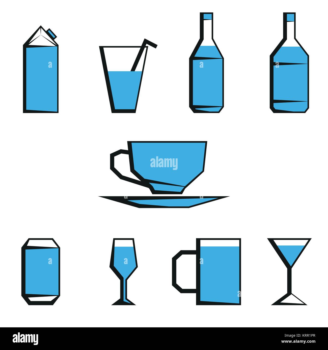 beverages icon set stock vector illustration Stock Vector Image & Art