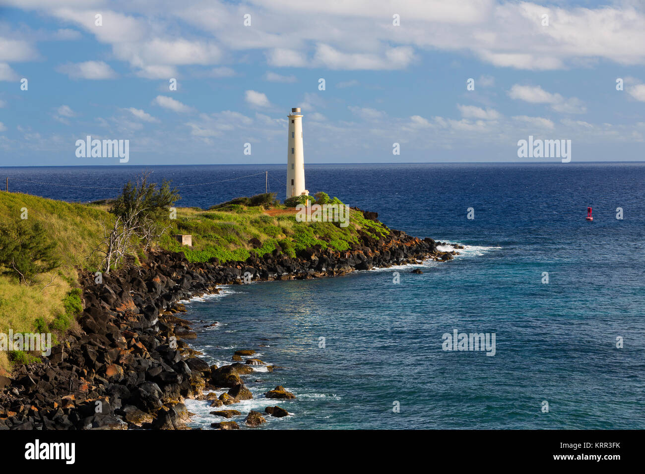 Nawiliwili Lighthouse on the island of Kauai, Hawaii. USA Stock Photo