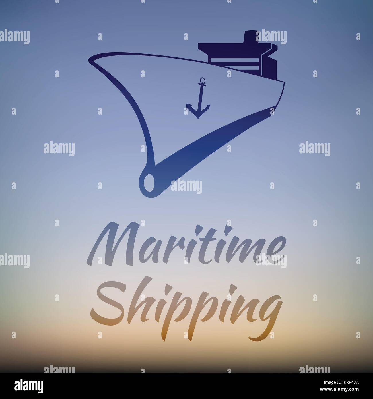 Maritime shipping Company Logo Graphic Design for Ship Cargo