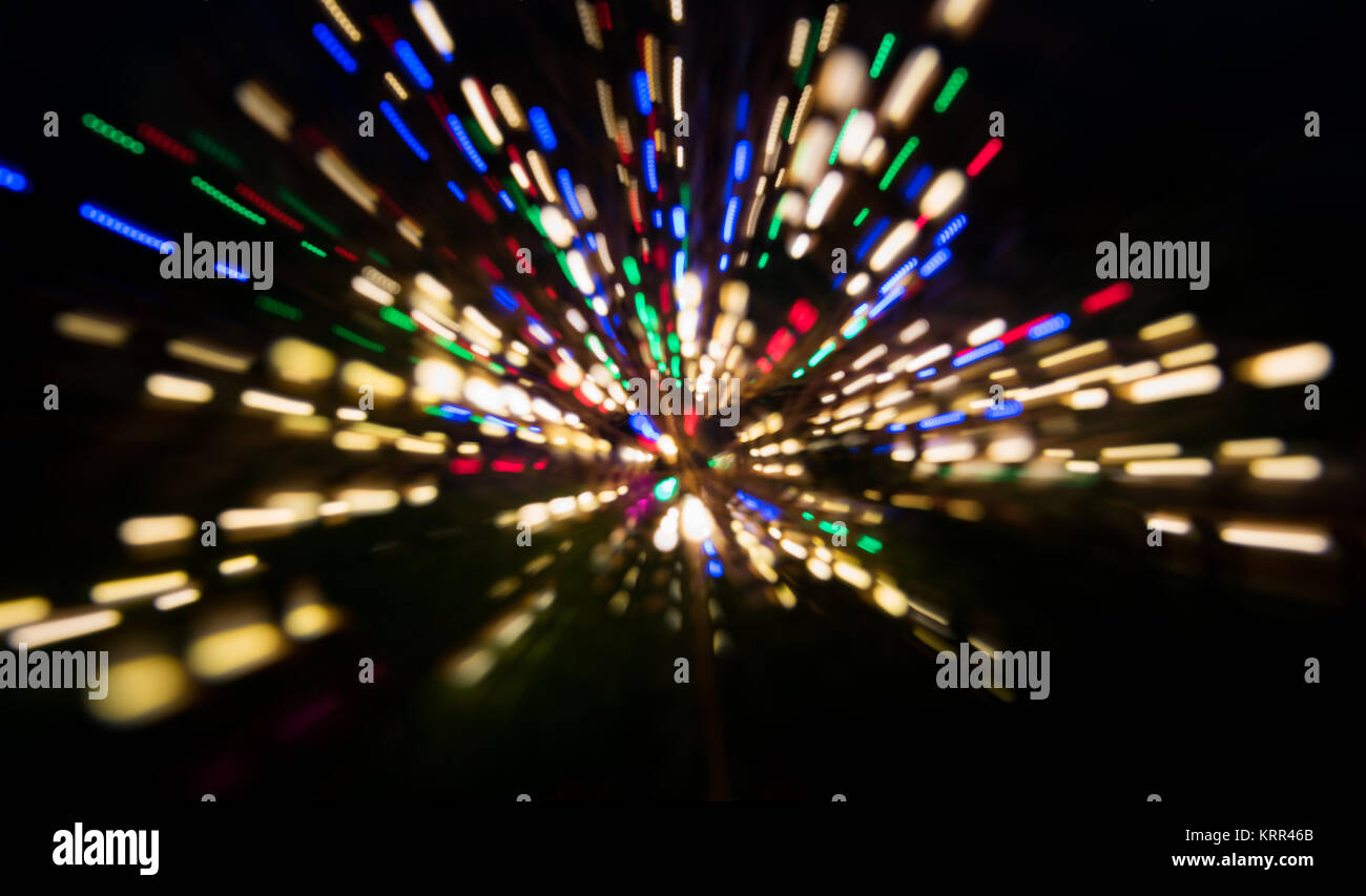 Abstract Colorful Bokeh on Dark  Background Stock Photo