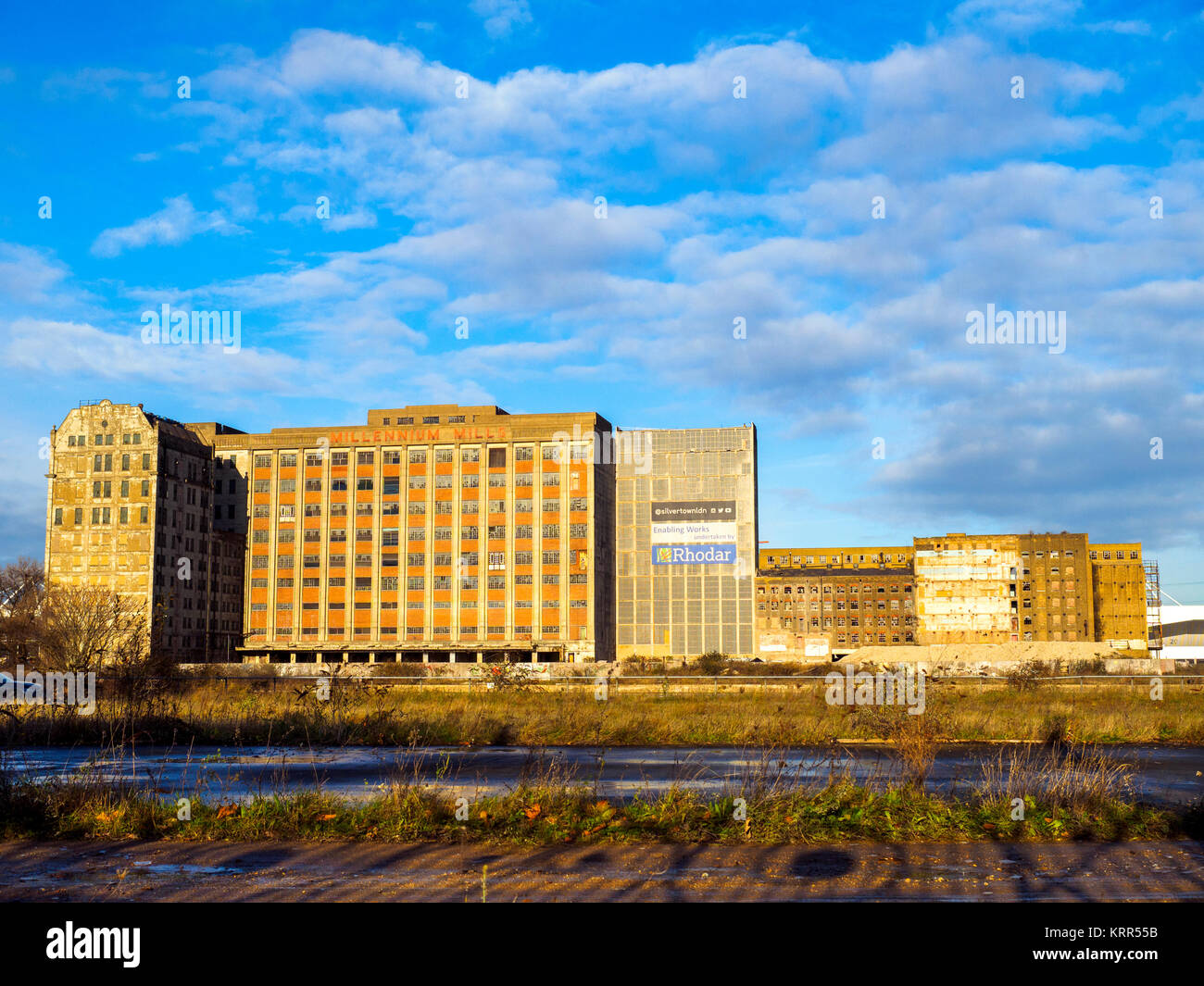 The Millennium Mills is a derelict turn of the 20th century flour mill