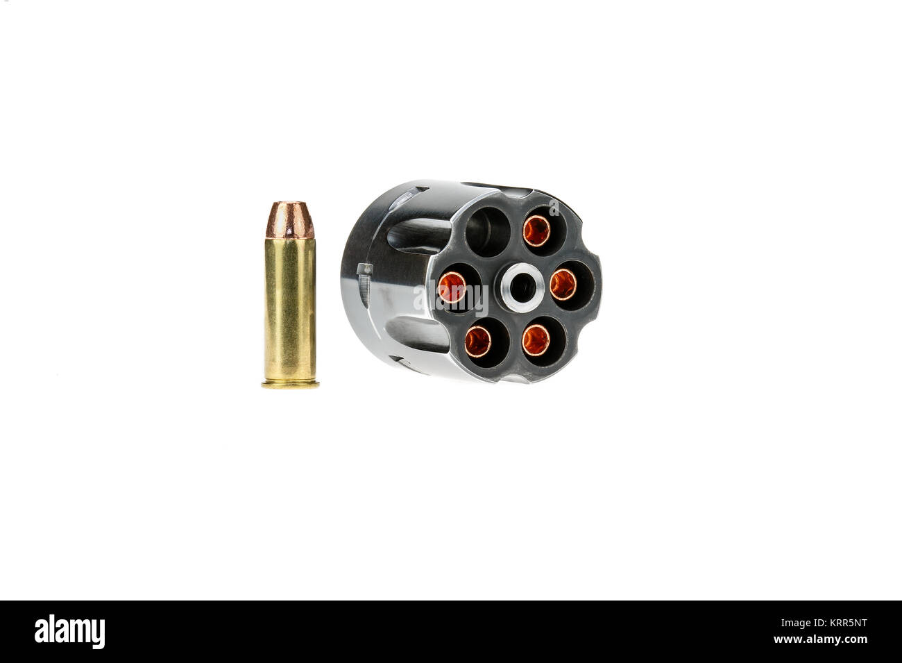 A cylinder out of a western style six shooter. Stock Photo