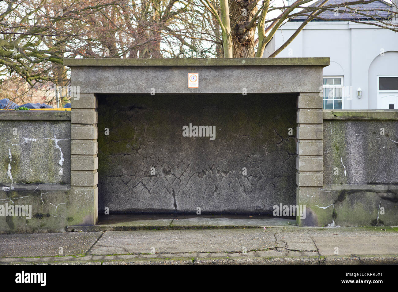 Bus stop in concrete, Douglas, Isle of Man Stock Photo