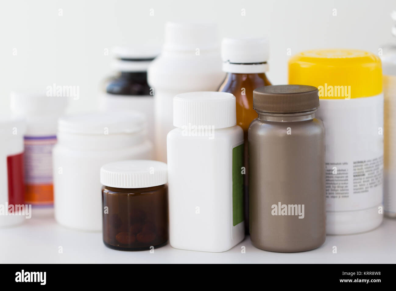 jars of different medicines Stock Photo Alamy