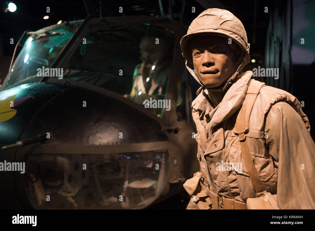 An exhibit focusing on the Vietnam War at the Smithsonian National Museum of American History in Washington DC. Stock Photo