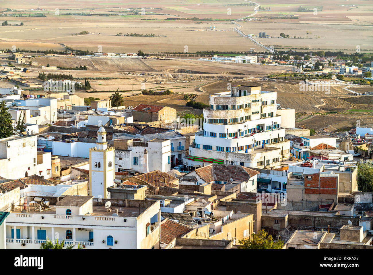 Skyline of El Kef, a city in northwestern Tunisia. Northern Africa Stock Photo