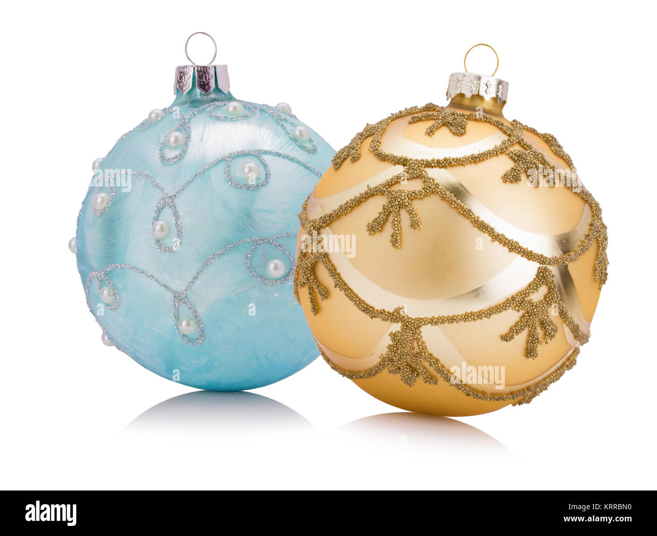 Christmas tree balls isolated on a white background. Stock Photo