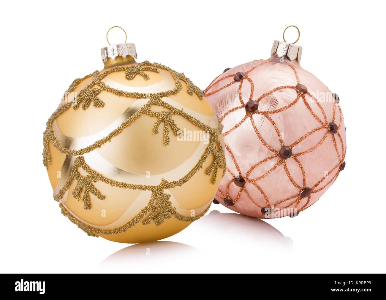 Christmas tree balls isolated on a white background Stock Photo