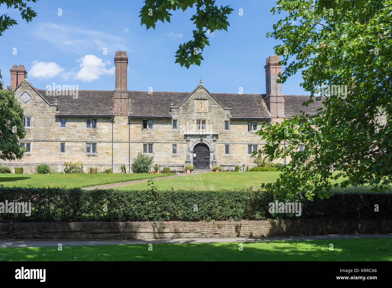 17th century Sackville College almshouse, High Street, East Grinstead, West Sussex, England, United Kingdom Stock Photo