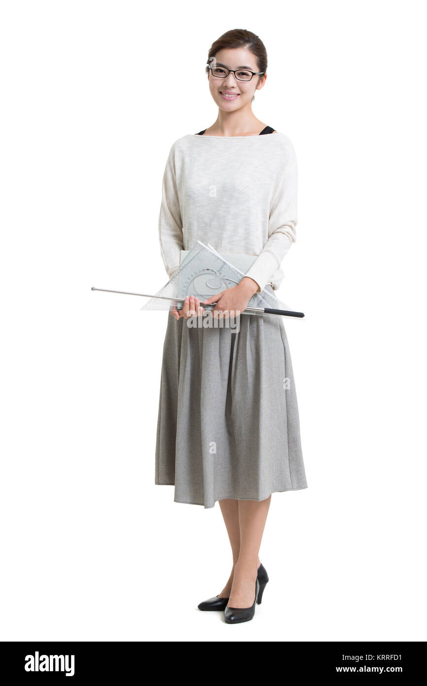 Portrait of smiling female teacher Stock Photo - Alamy