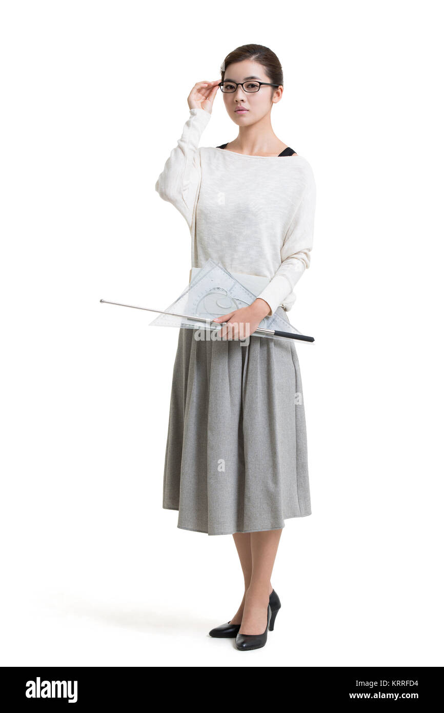 Portrait of female teacher Stock Photo - Alamy