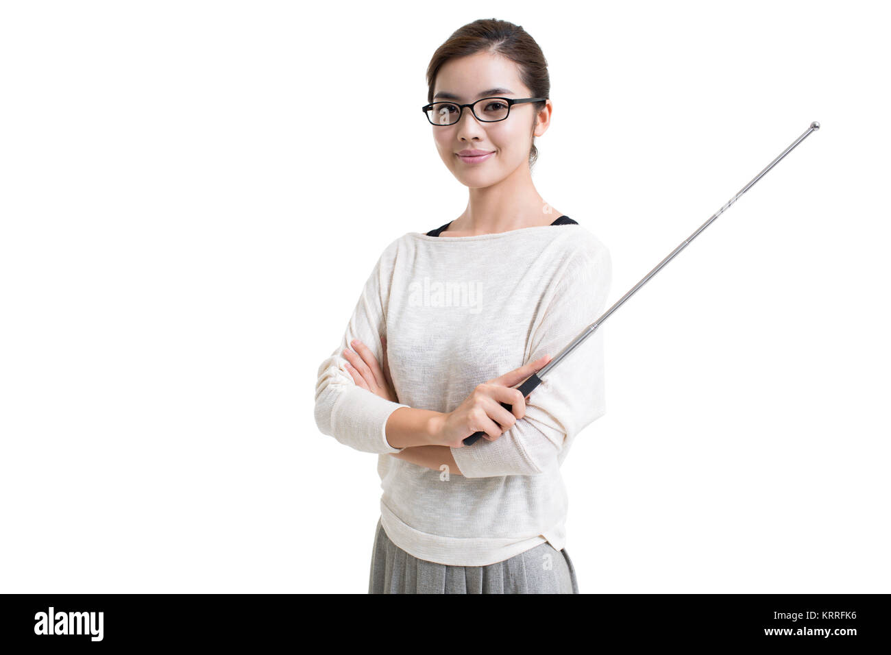 Portrait of smiling female teacher Stock Photo - Alamy