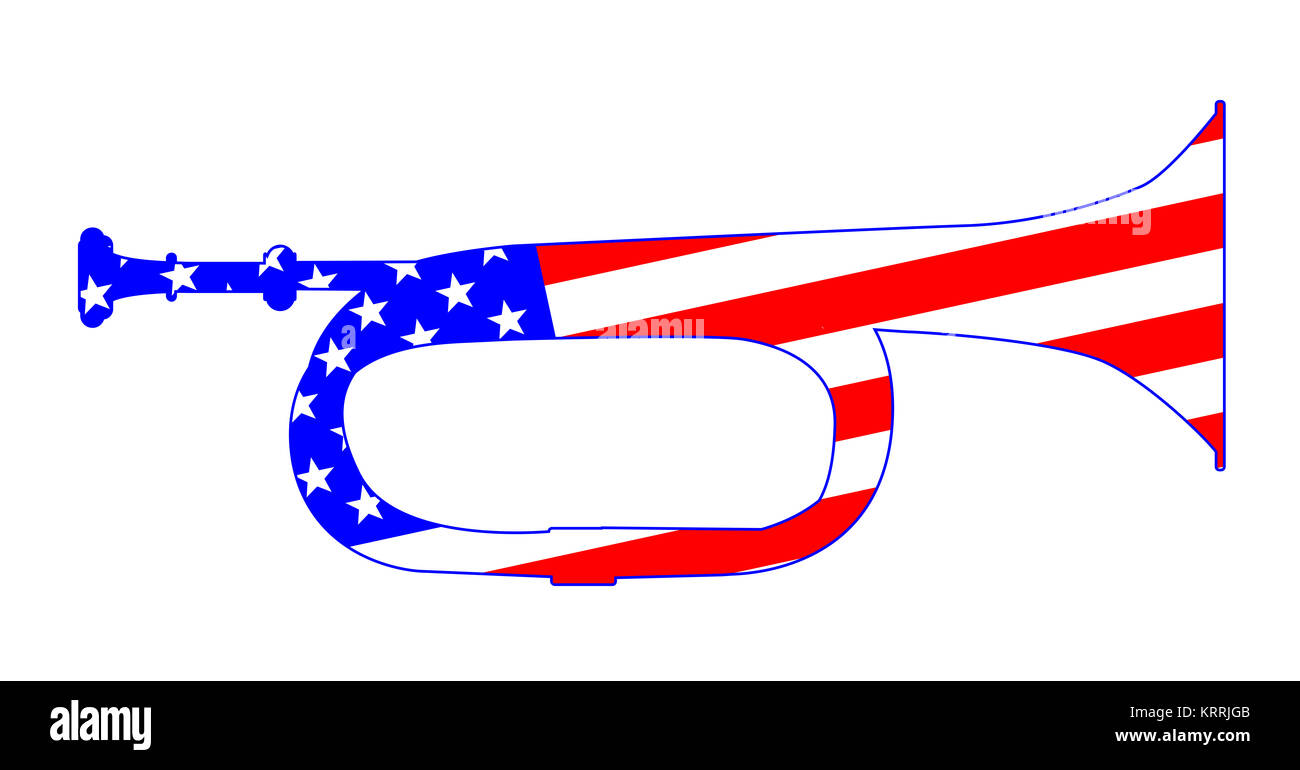 Stars And Stripes Bugle Stock Photo Alamy