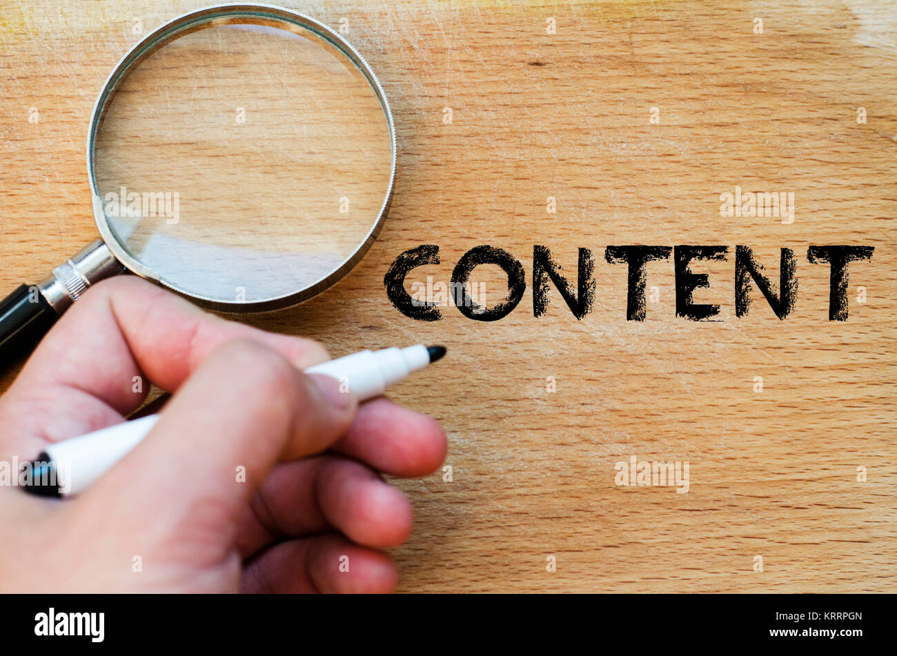 Content text concept Stock Photo