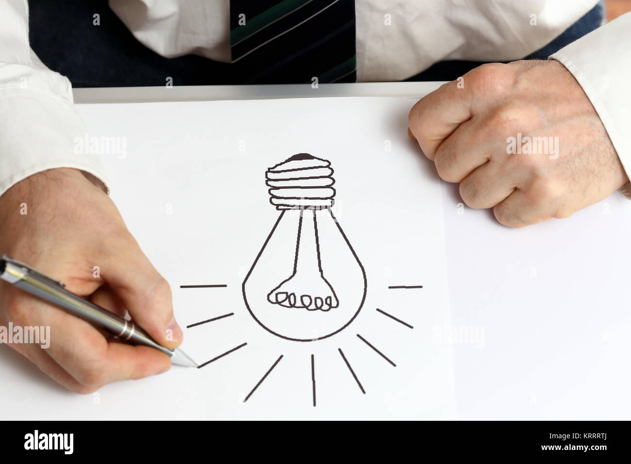 ideas on the drawing table Stock Photo - Alamy