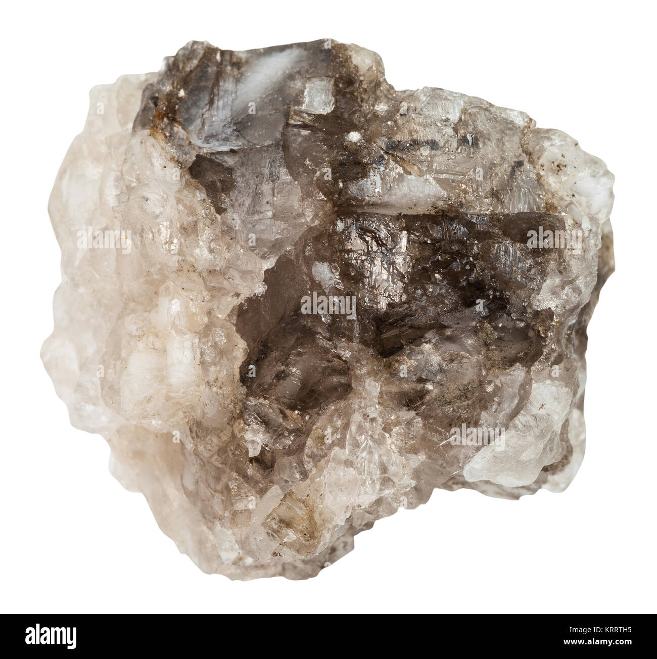 piece of halite (rock salt) stone isolated Stock Photo Alamy