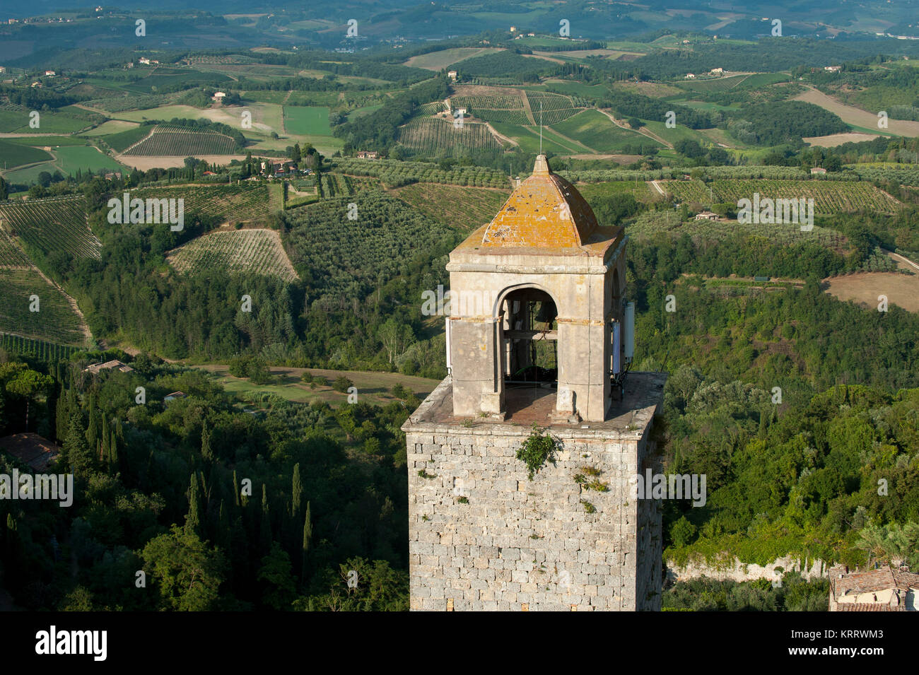 Medieval Towers From Xiii Century Torre Rognosa In Historic Centre Of San Gimignano Listed