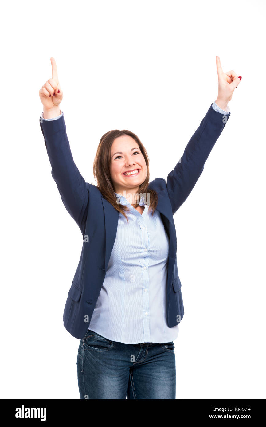 Happy Business Woman Stock Photo - Alamy