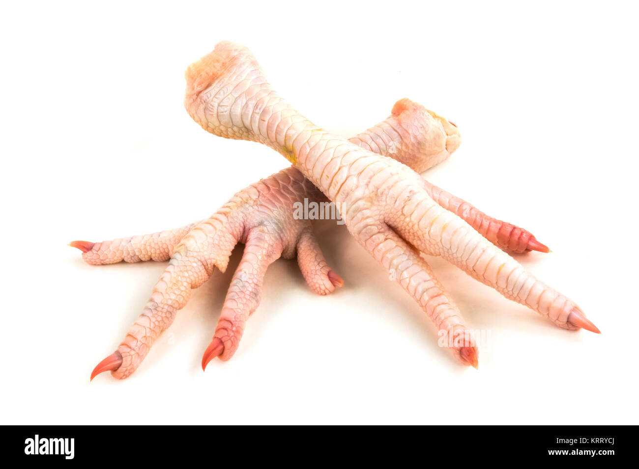 Hühnerfüsse, asiatische Delikatesse auf weissem Hintergrund Stock Photo