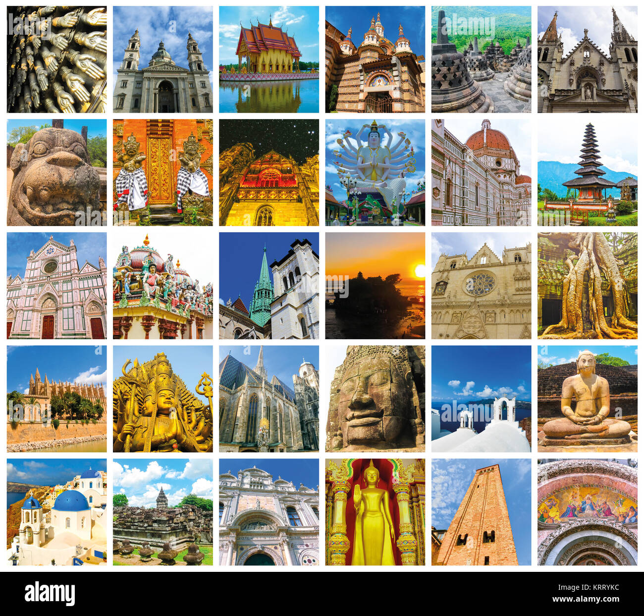 World Monuments Collage Stock Photo Alamy
