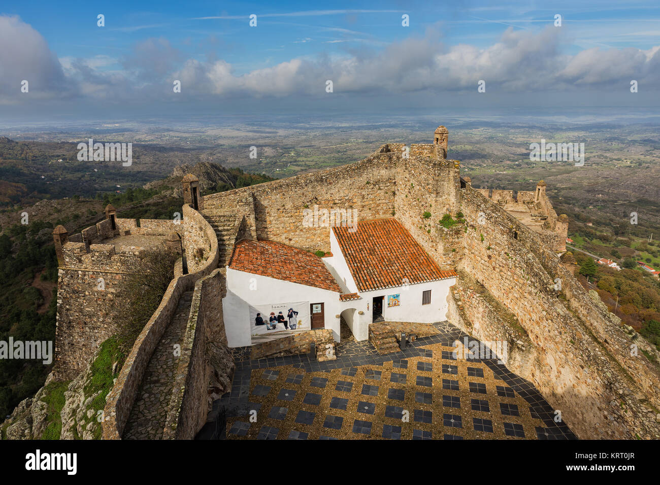 Photographed from the old military fortress Marvão. Portugal. Stock Photo