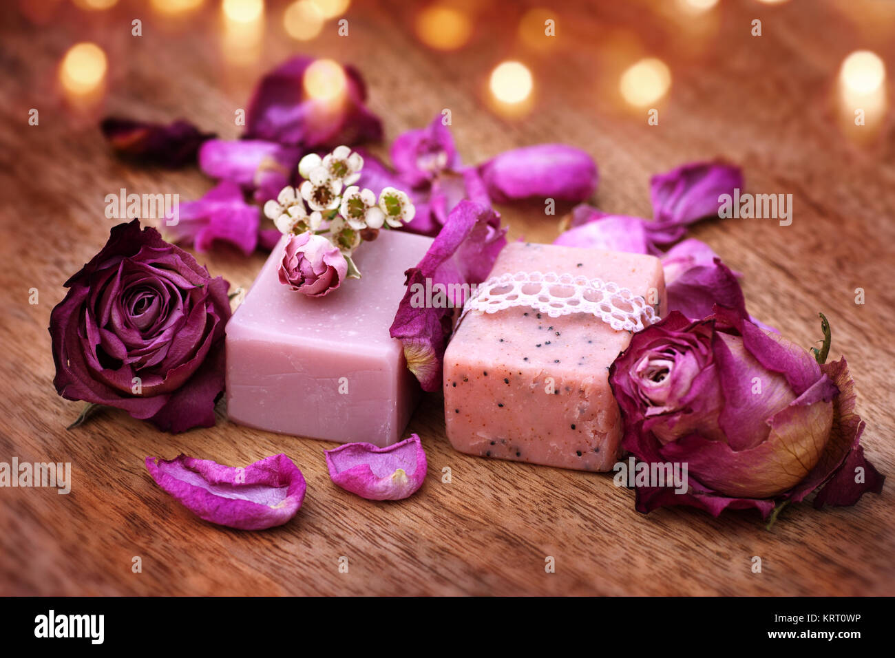 spa decoration with aroma soap Stock Photo