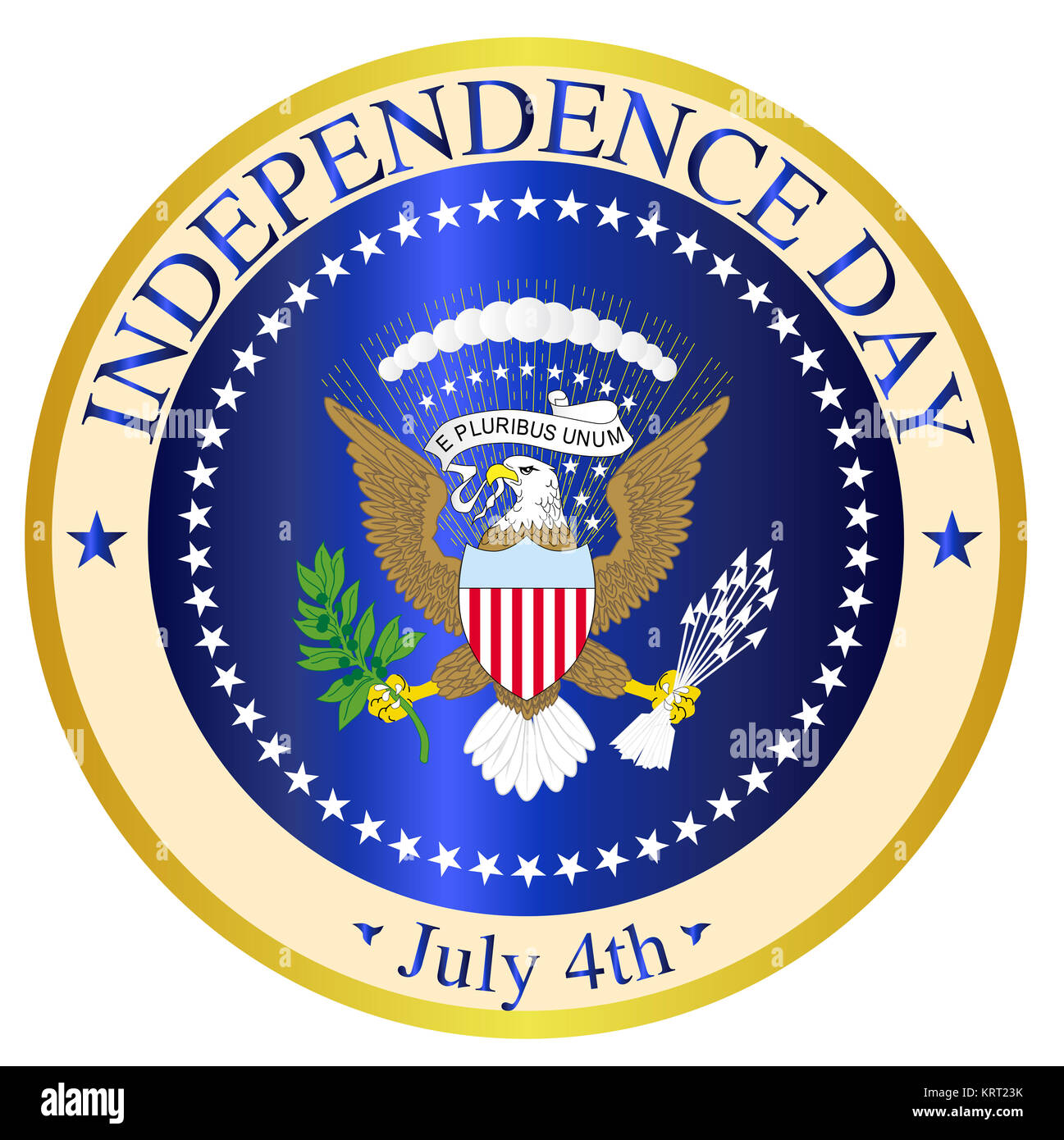 Independence Day Seal Stock Photo Alamy
