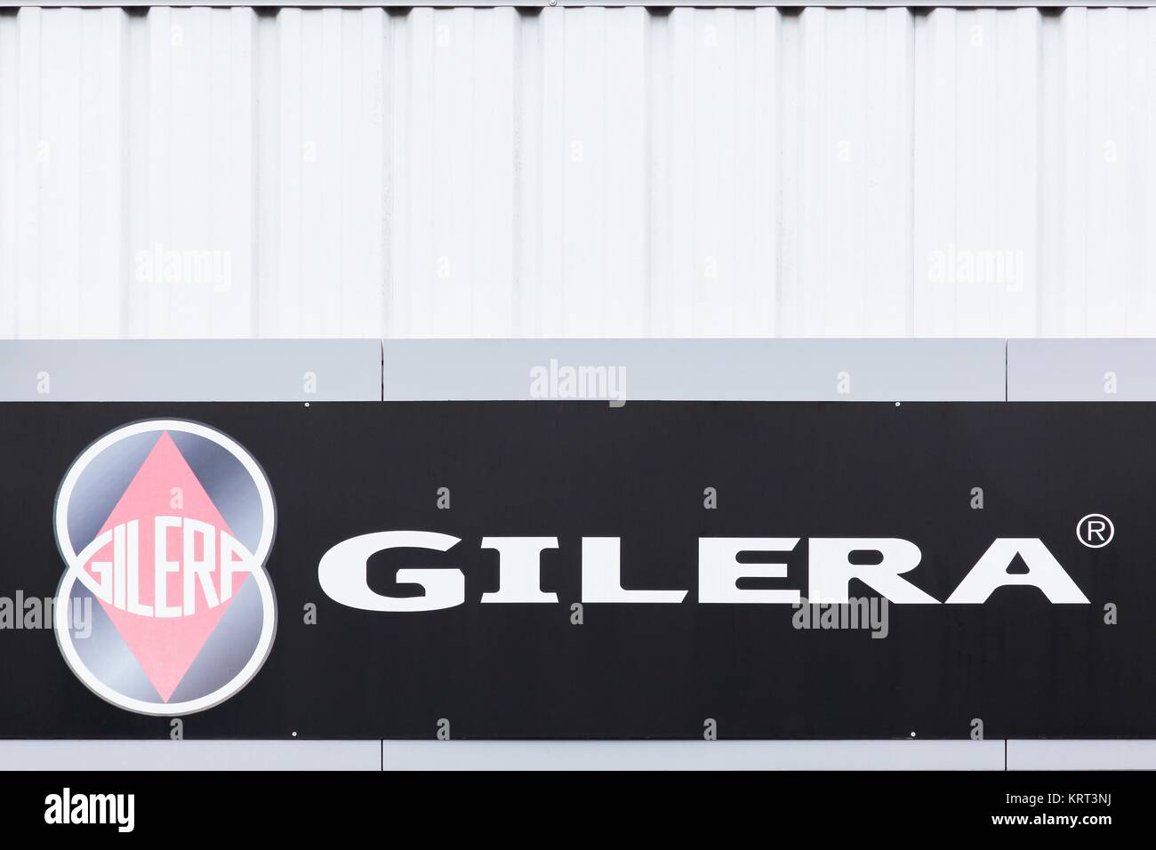 Grenoble France June 25 17 Gilera Logo On A Wall Gilera Is An Italian Motorcycle Manufacturer Founded In Arcore In 1909 By Giuseppe Gilera Stock Photo Alamy