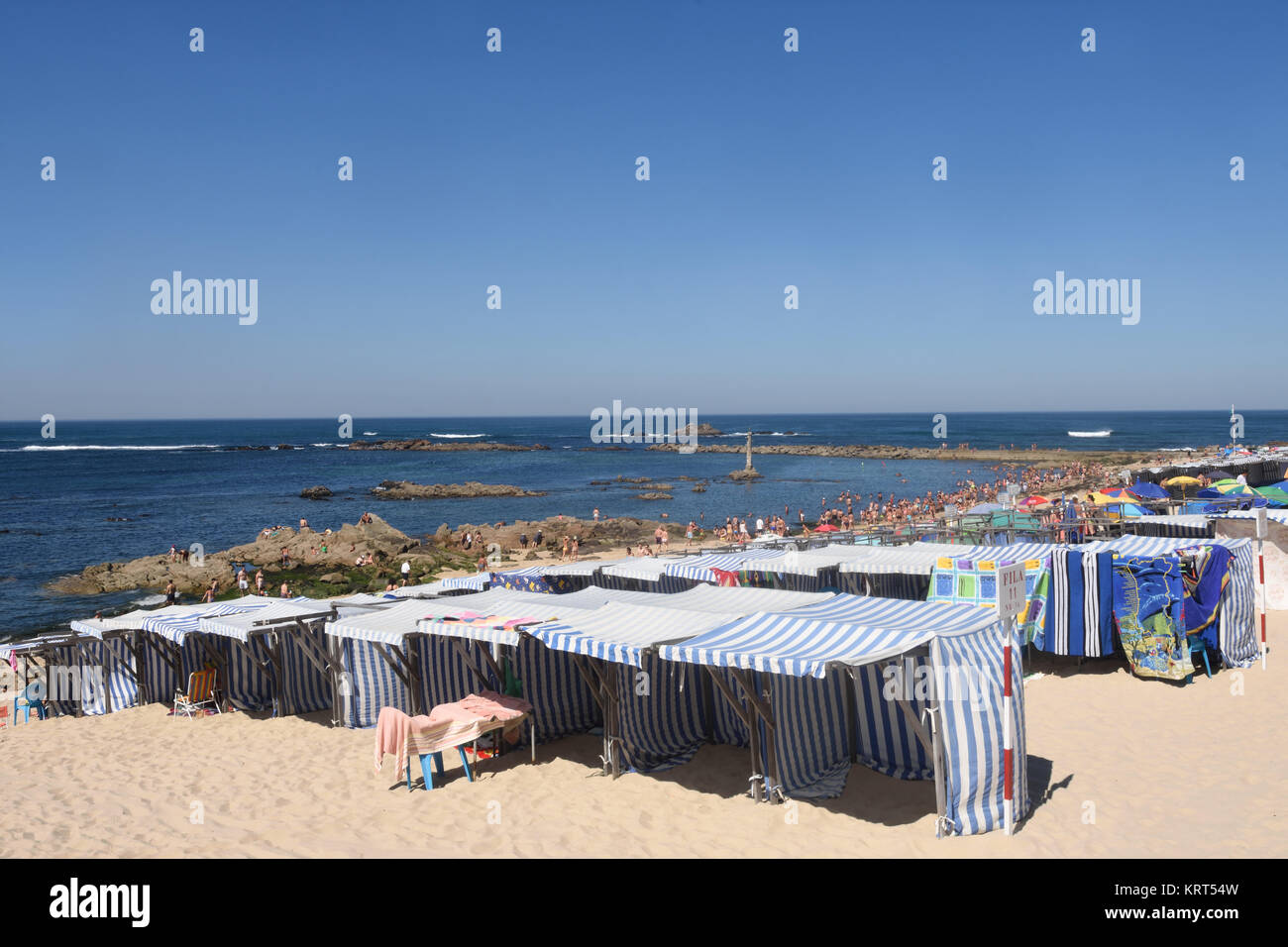 Beach of Vila do Conde in Douro Region, Northern Portugal Stock Photo