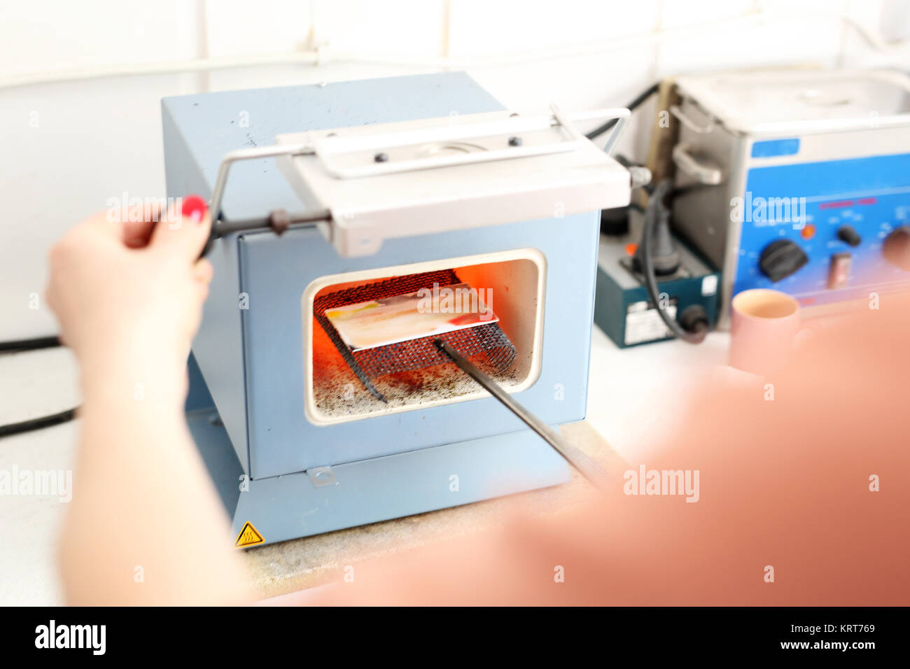ceramic firing in the kiln chamber Stock Photo Alamy