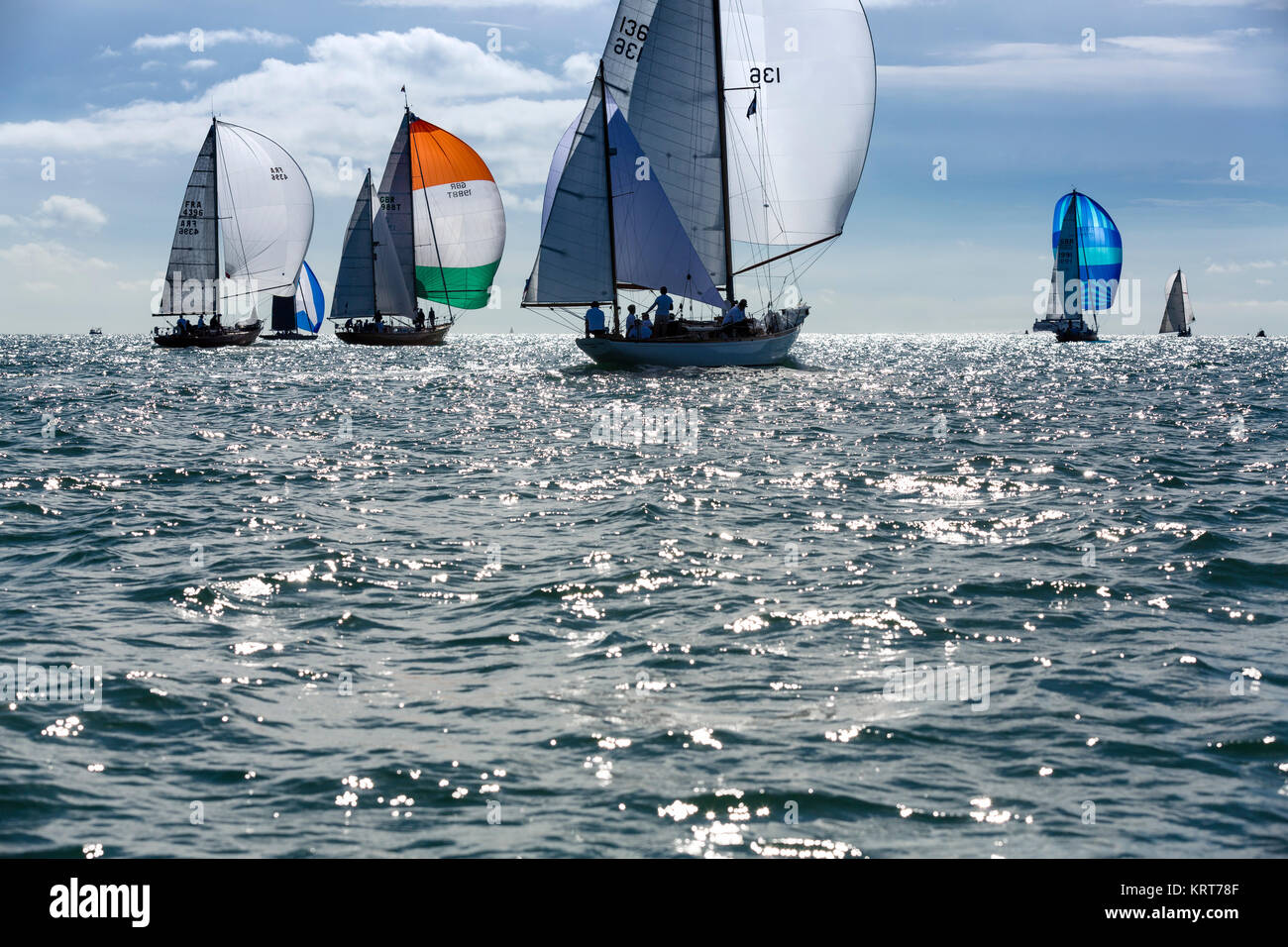 Barney Sanderman s yawl Laughing Gull 136 competing in Cowes