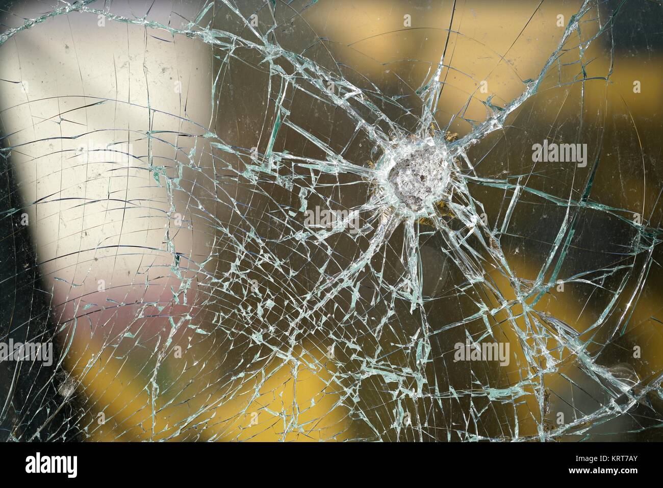 Window Derails destroyed window of a railway carriage Stock Photo - Alamy