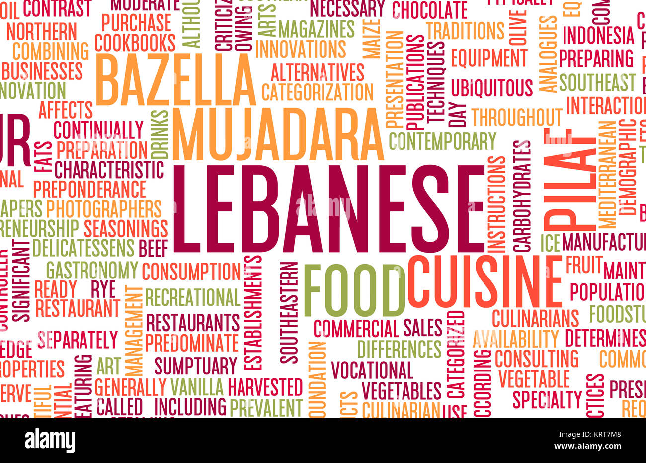 Lebanese Food Menu Stock Photo - Alamy