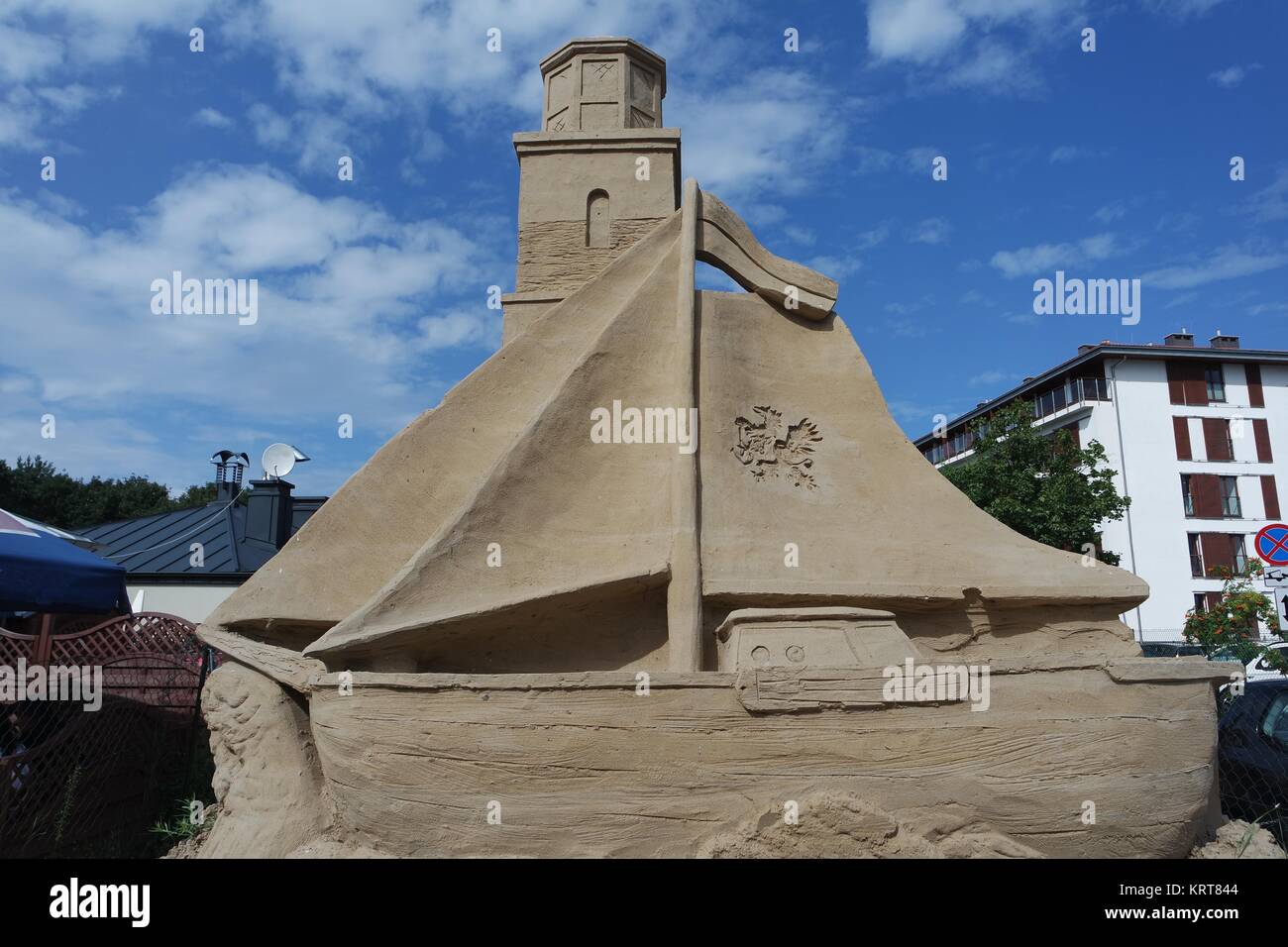 sand sculptures in the city Stock Photo