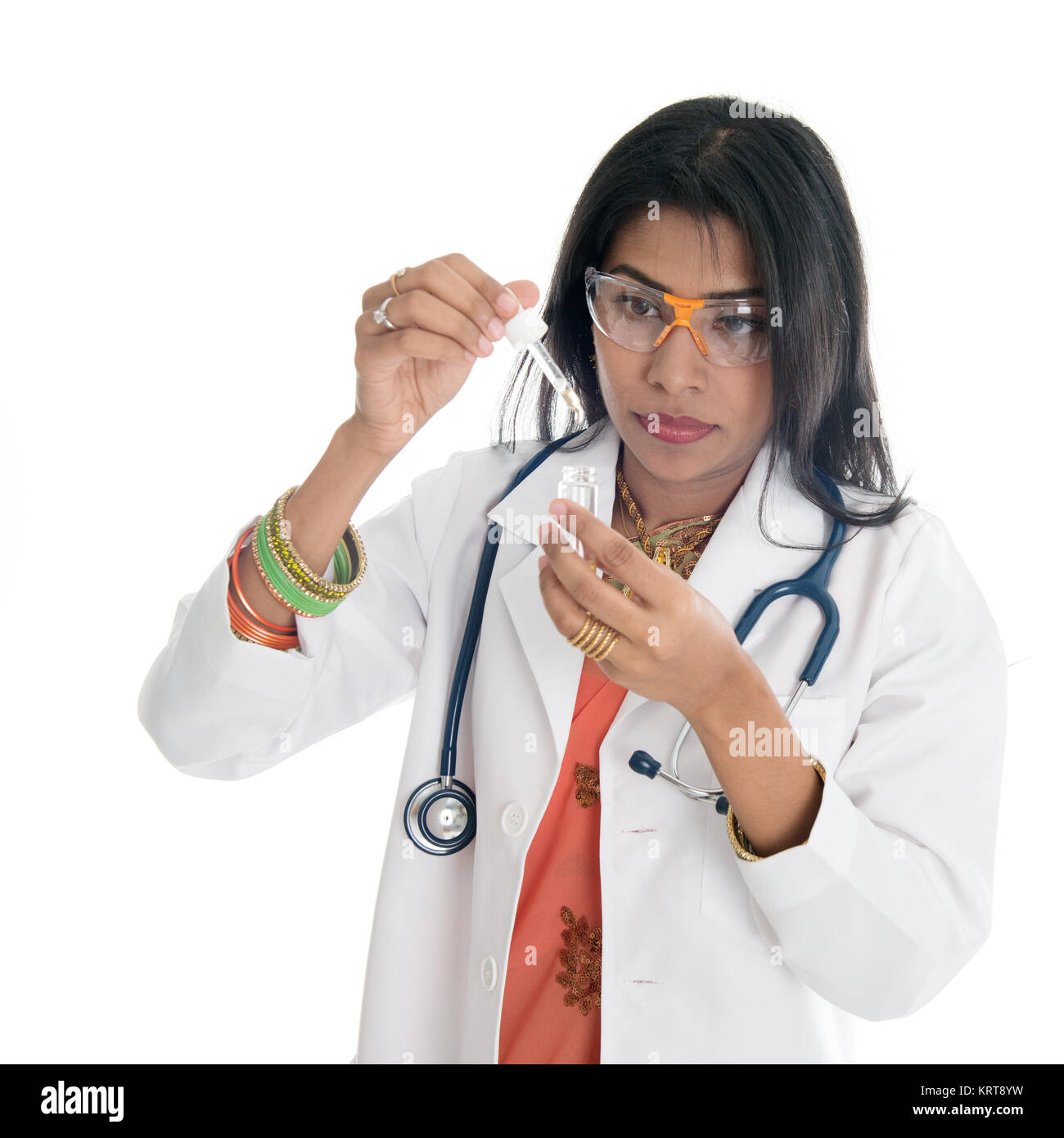 Female doctor doing medical test at lab Stock Photo Alamy