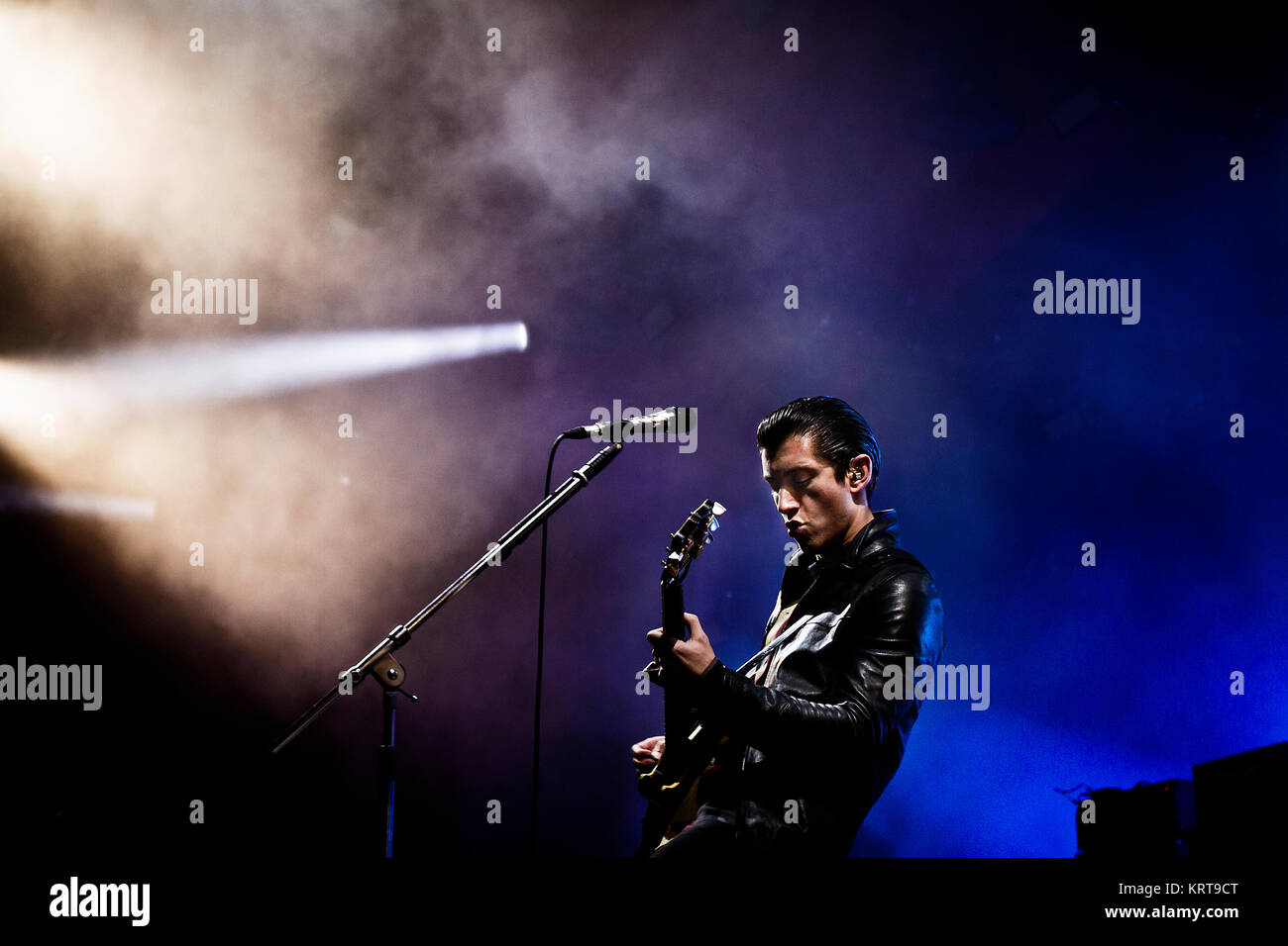 The English rock band Arctic Monkeys performs a live concert at the
