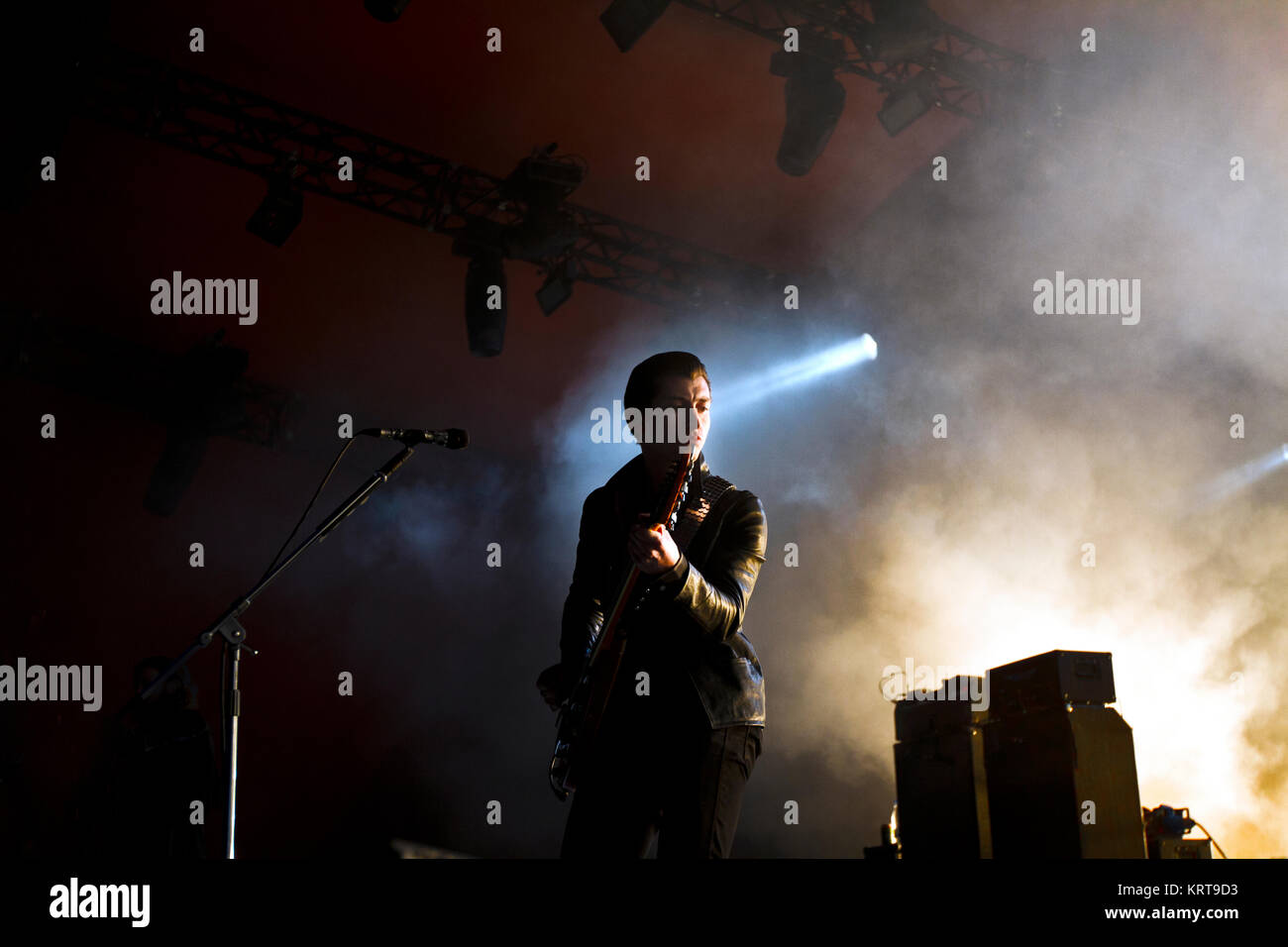 The English rock band Arctic Monkeys performs a live concert at the