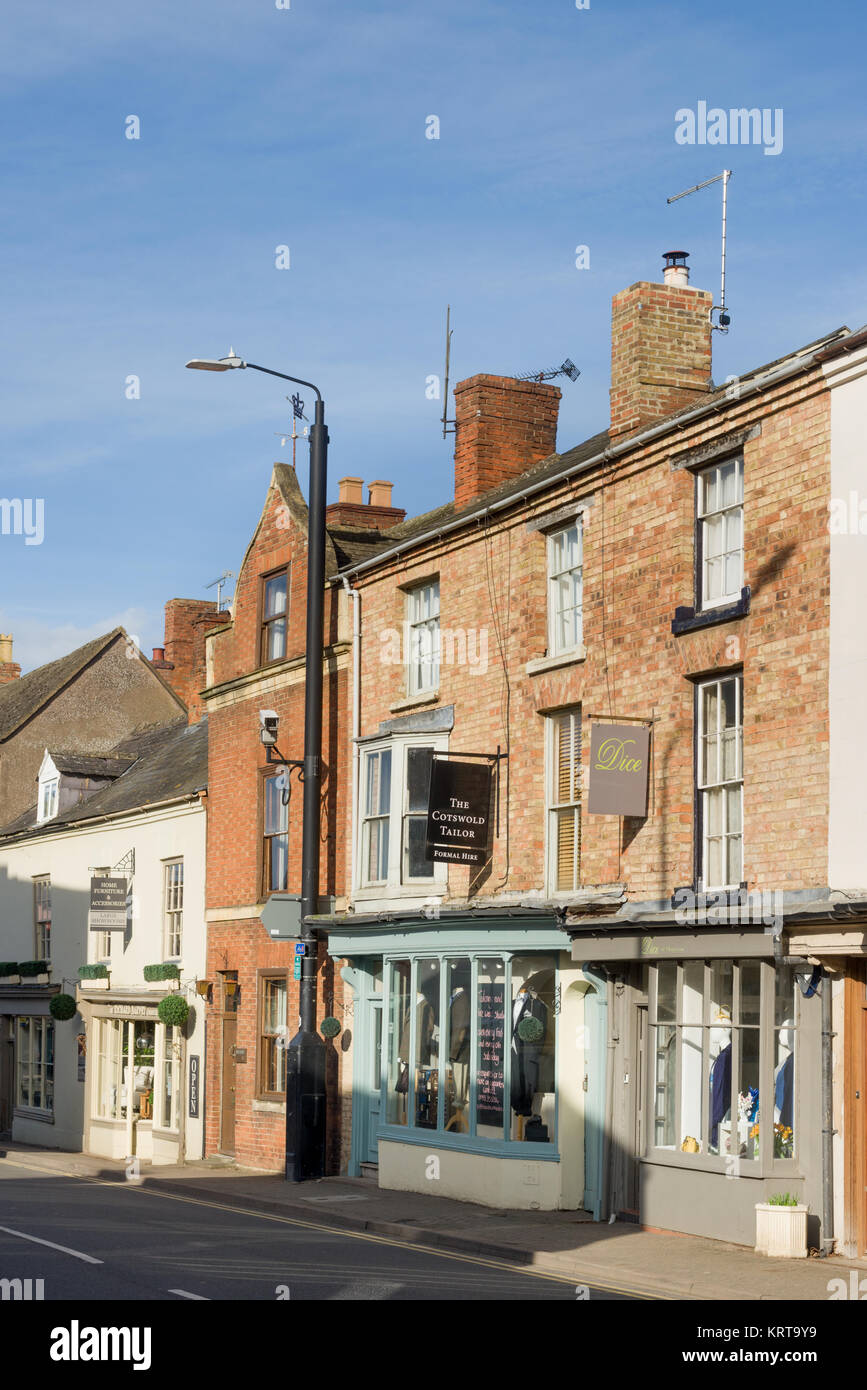 Shop fronts, ShipstononStour, Warwickshire, England, UK Stock Photo
