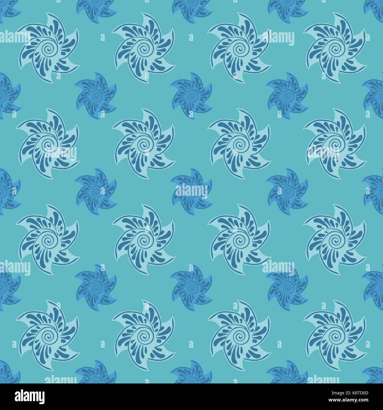 Sea seamless pattern blue background Stock Photo - Alamy