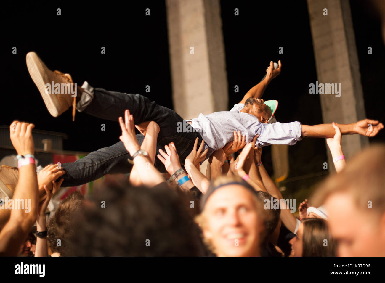 The Austrian rock and electronic music band Sofa Surfers performs a