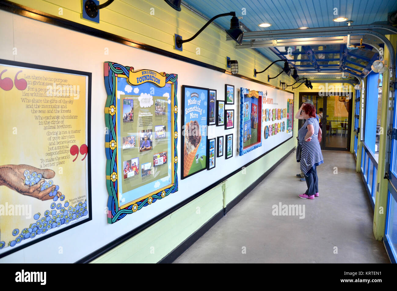 Ben and Jerry's ice cream factory in Burlington Vermont USA Stock Photo