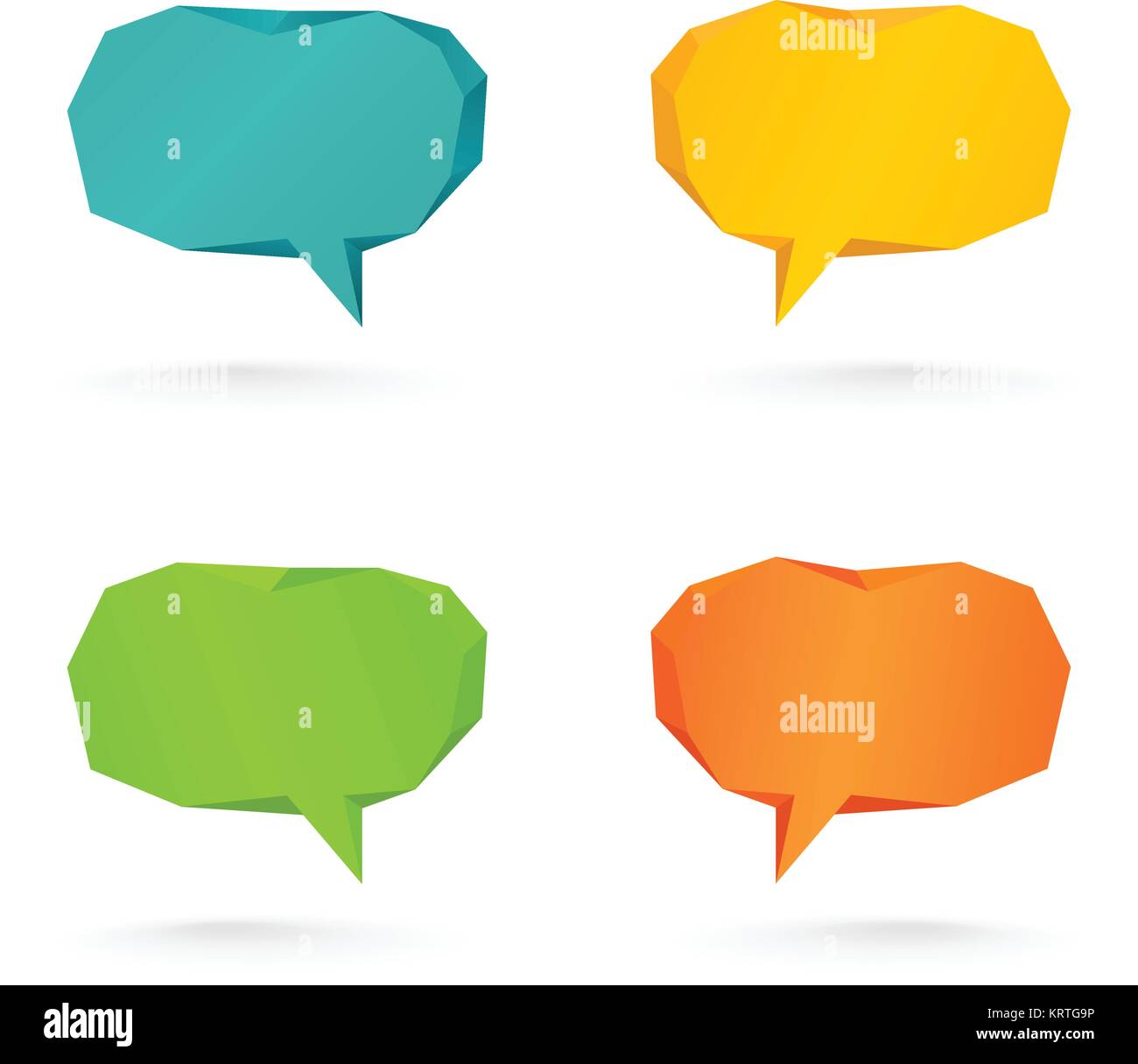 A collection of vector speech and thought communication bubbles Stock ...