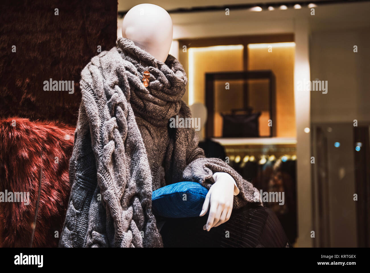 Clothing store collection of autumn-winter Stock Photo