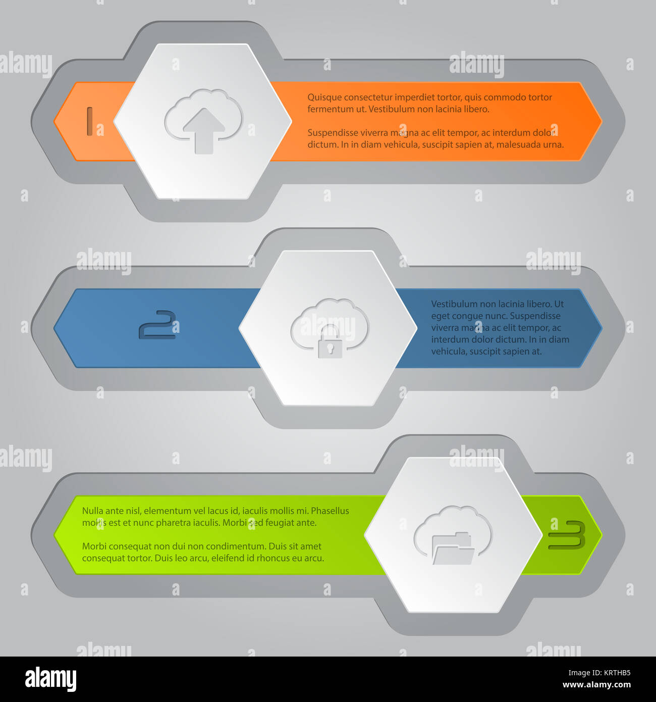 Infographics background with hexagon elements and cloud icons Stock ...