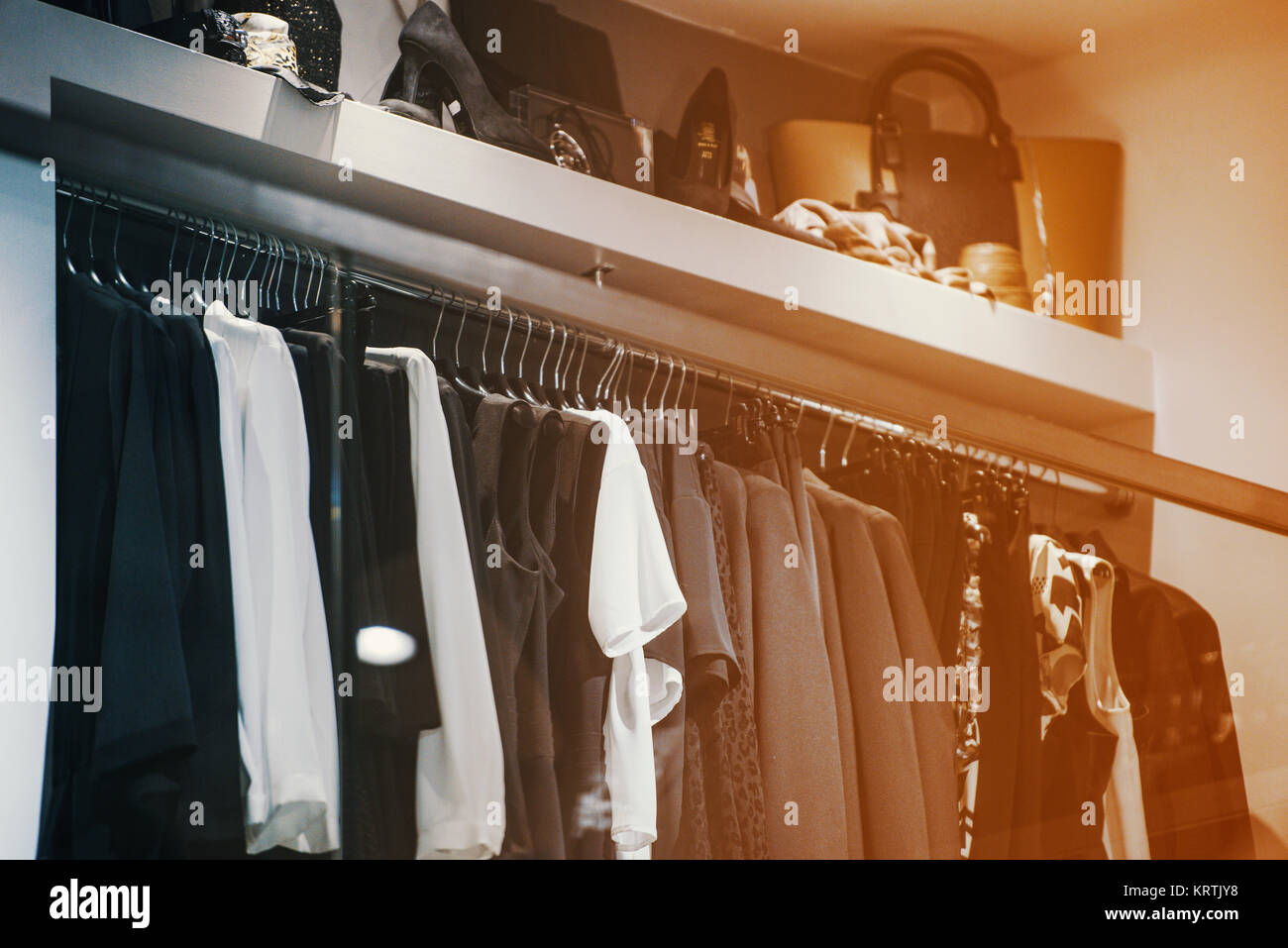 clothes on hangers Stock Photo Alamy