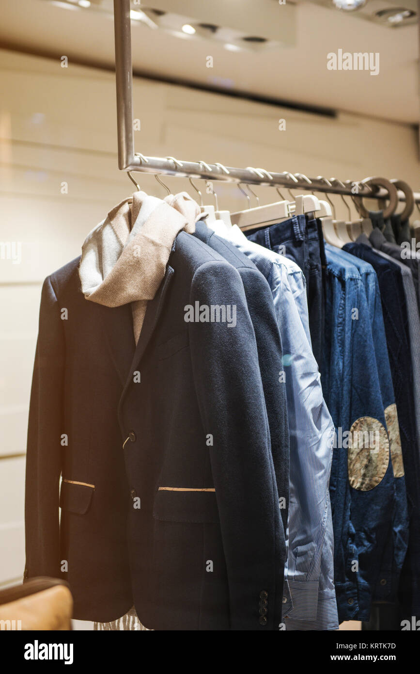 Men clothing store Stock Photo - Alamy